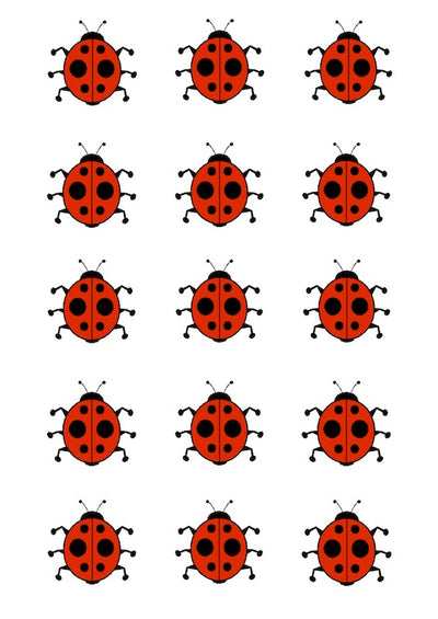 Design Sheet edible image Ladybug