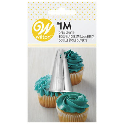 Large Wilton icing nozzle tip 1M drop star and cupcake swirls