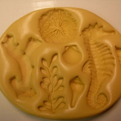 Sea Sculpture silicone mould for isomalt by Simi Cakes Coral seahorse shells
