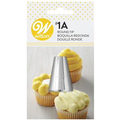 Large Wilton icing nozzle tip 1A round cupcake swirls