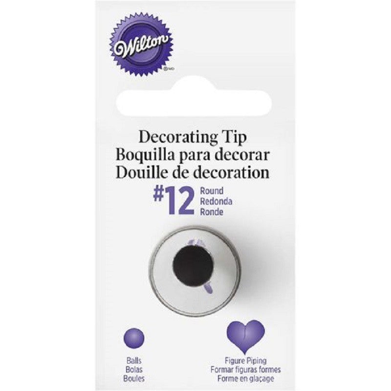 Standard Wilton icing nozzle tip No 12 Round Dots and More
