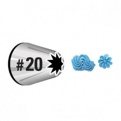 Standard Wilton icing nozzle tip No 20 Open Star