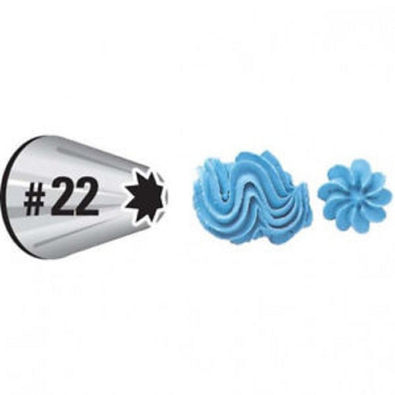 Standard Wilton icing nozzle tip No 22 Open Star