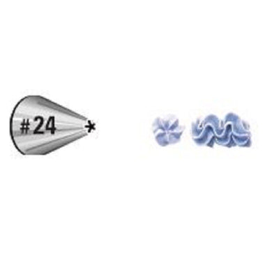 Standard Wilton icing nozzle tip No 24 Closed Star