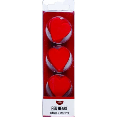 GoBake Sugar icing decorations Hearts Red