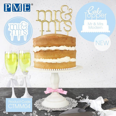 PME Cake topper cutter MR & MRS Modern