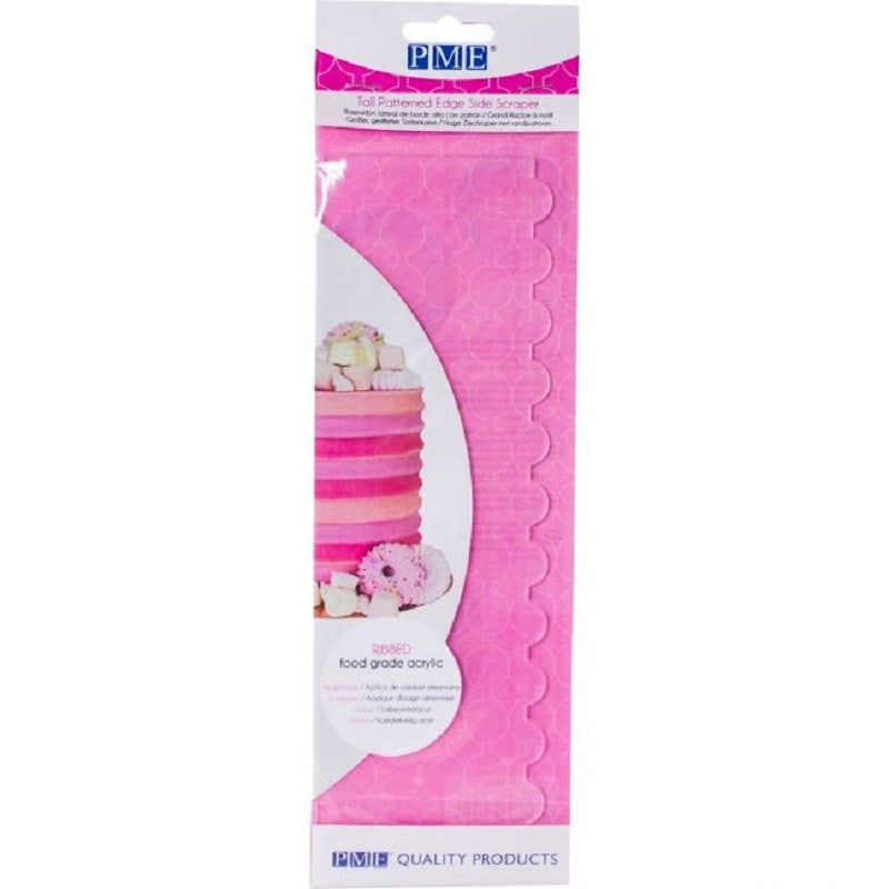 PME XL Side texture scraper comb for buttercream icing Ribbed