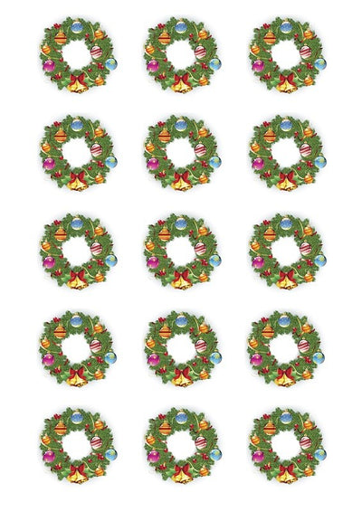 Design Sheet edible image Christmas Wreath