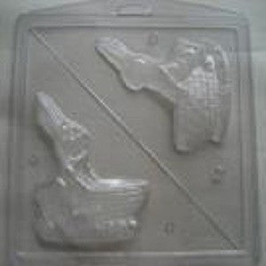Easter Bunny with basket 3d chocolate mould