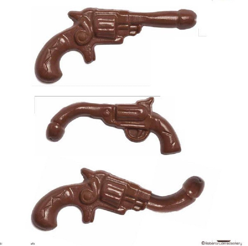 Penis revolver and bullets chocolate mould R18