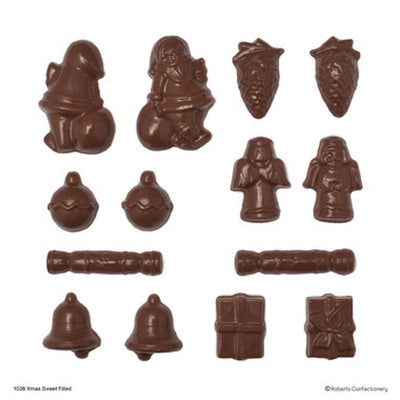 Christmas 3d Santas bells and bon bons chocolate mould