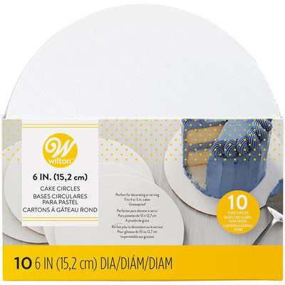 6 Inch Round Cake Card Boards 10 pack
