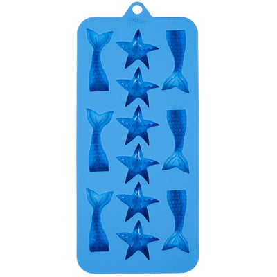 Silicone chocolate or candy mould Mermaid and Starfish