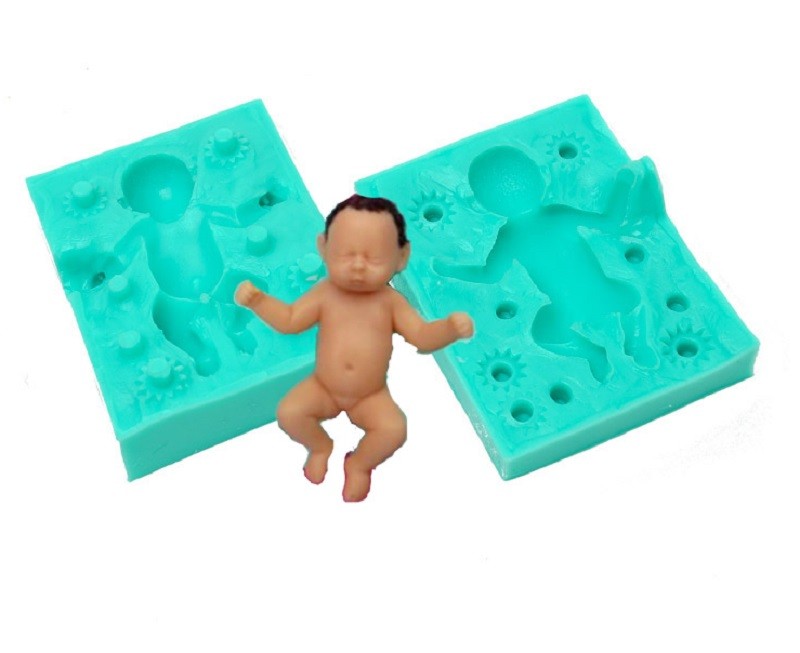 Baby Sleeping Large Baby Style No 4  silicone mould
