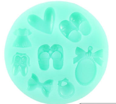 Baby Girl themed shapes silicone mould