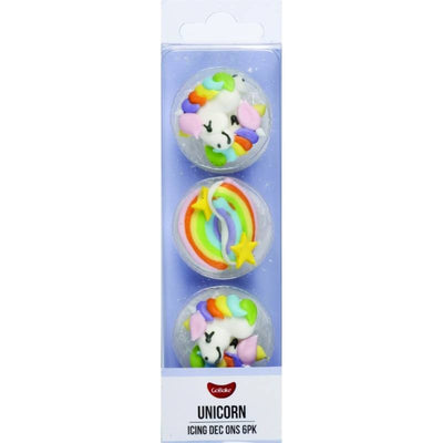 GoBake Sugar icing decorations Unicorns and Rainbows