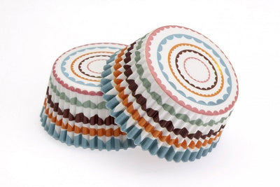 Retro Striped cupcake papers
