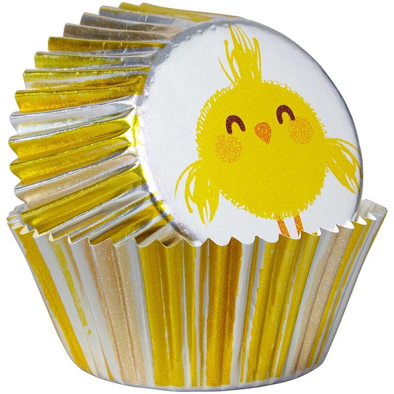 Easter Chick Foil standard cupcake papers
