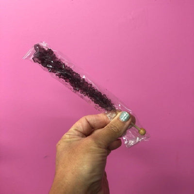 Rock Candy lollipop Long wooden stick Grape Purple sugar