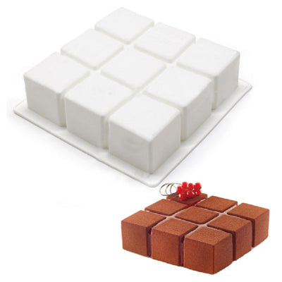 15cm square rubix cube square silicone dessert mould