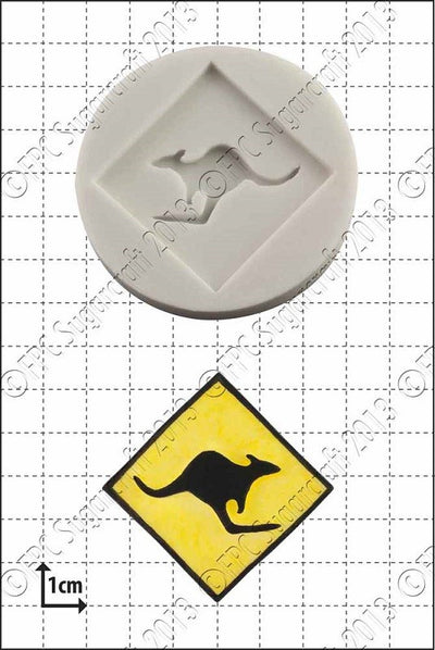 Kangaroo sign silicone mould