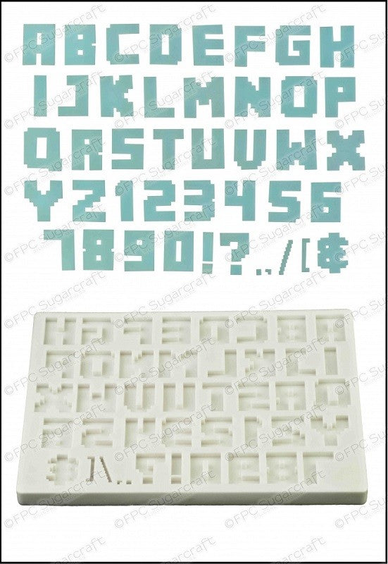 Alphabet (Pixel Script Font) Silicone Mould