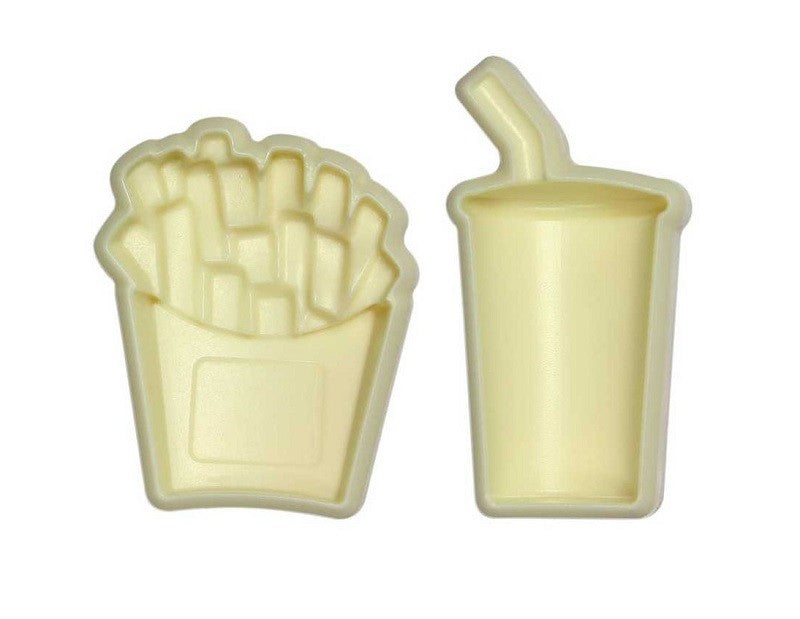 French Fries chips and soft drink POP it Cutter Mould set