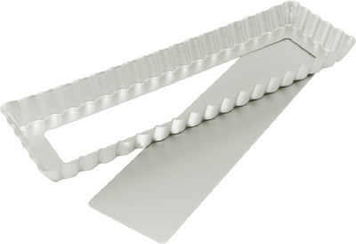 Fluted tart or quiche pan Oblong 13.5 x 4.25 x 1 inch Fat Daddios