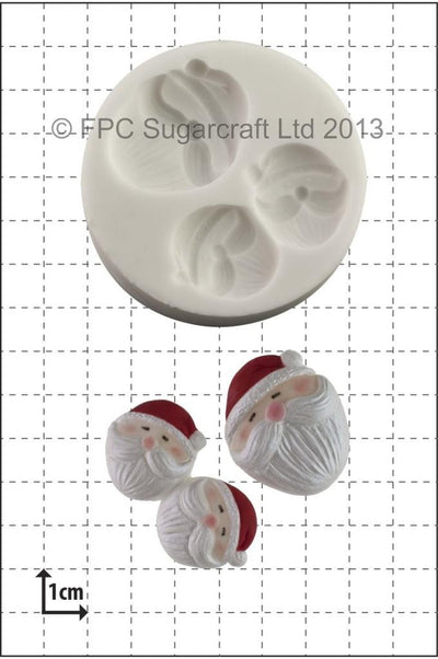 Mini Santa Faces silicone mould