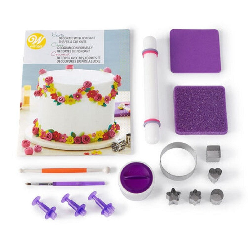 How to Decorate with Fondant Shapes and Cut Outs Kit 14 Piece Cake Decorating Kit