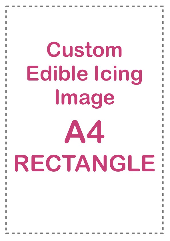 Custom edible icing image A4 RECTANGLE (single image only)