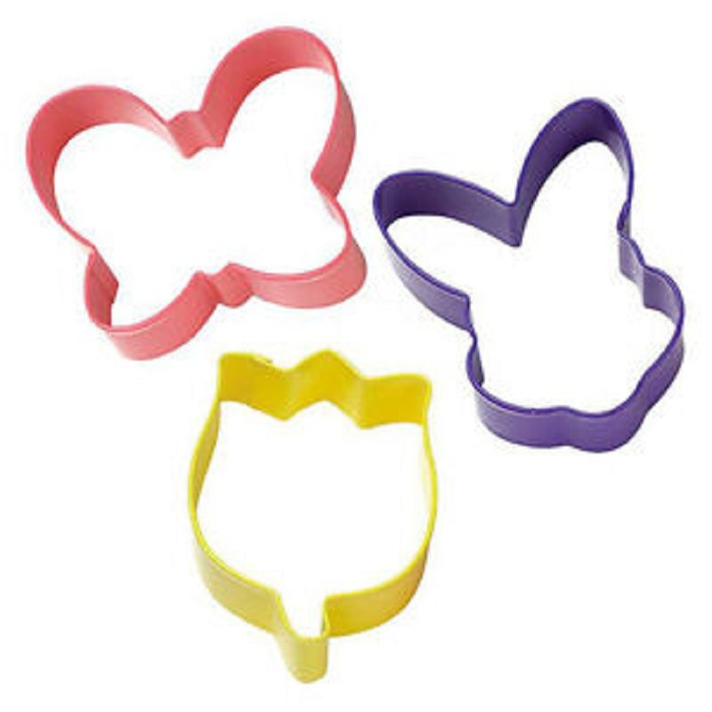Easter Spring cookie cutter set Bunny Butterfly and Tulip