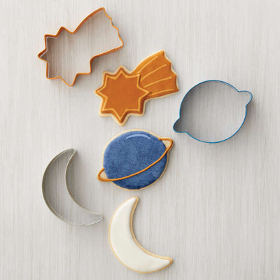 Outer Space Cookie Cutter Set of 3 Shooting Star Moon Planet