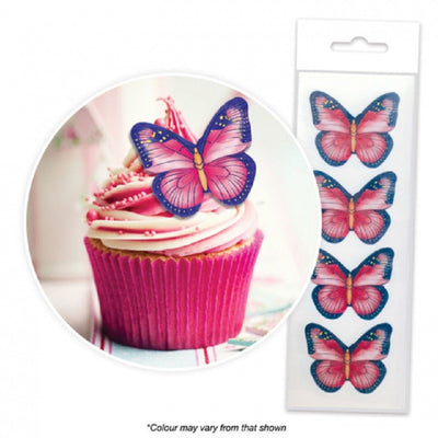 Butterfly Pink and Purple cupcake wafer paper cupcake toppers