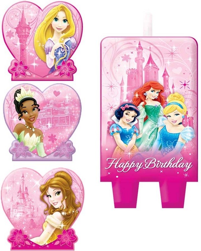 Disney Princess set 4 candles style no 1