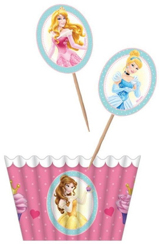 Disney Princess cupcake paper and pick set