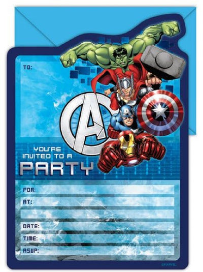 Avengers Party invites Pack of 16 Invitations