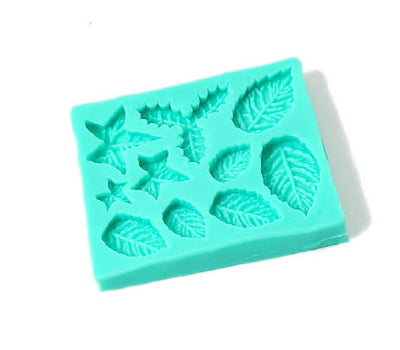 Christmas Leaves silicone mould