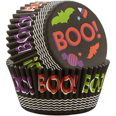 Halloween standard cupcake papers Boo and Bats