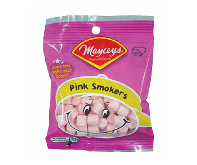 Mayceys Pink Smokers lollies candy 35g