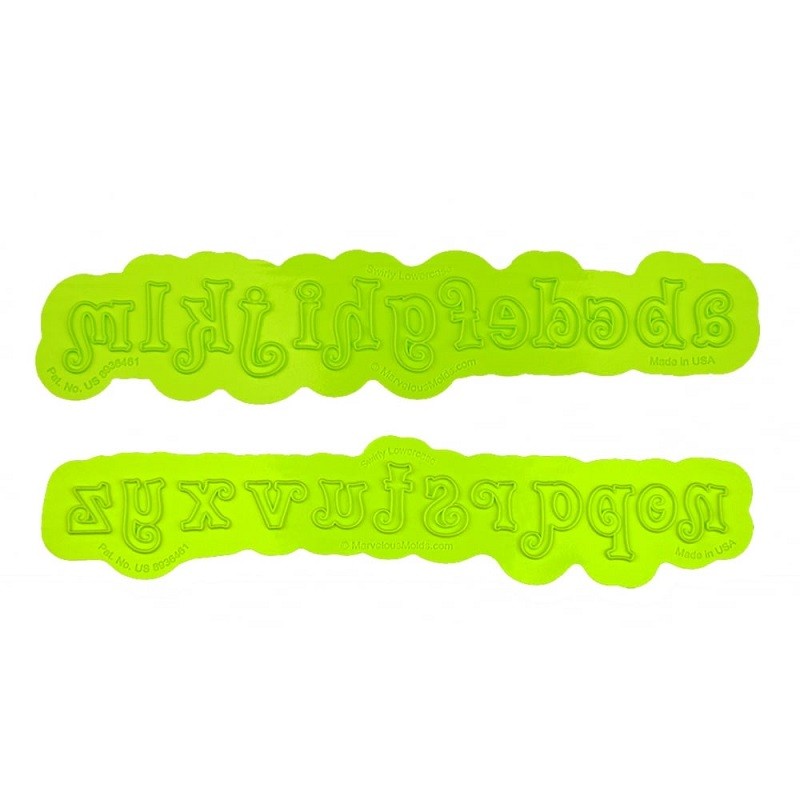 FLEXABET Swirly Lowercase Alphabet Letters ONLAY by MARVELOUS MOLDS