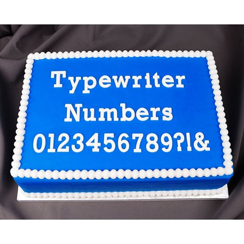 FLEXABET Typewriter Numbers and Symbols ONLAY by MARVELOUS MOLDS