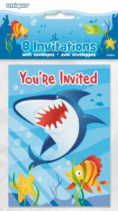 Fin Friends Under the sea party invites Shark and fish