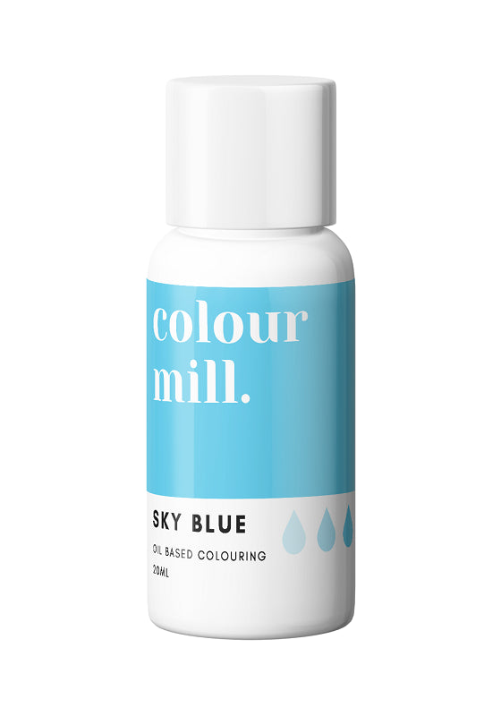 Sky blue oil based colouring