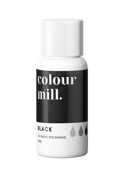 Colour mill oil based food colouring black bottle