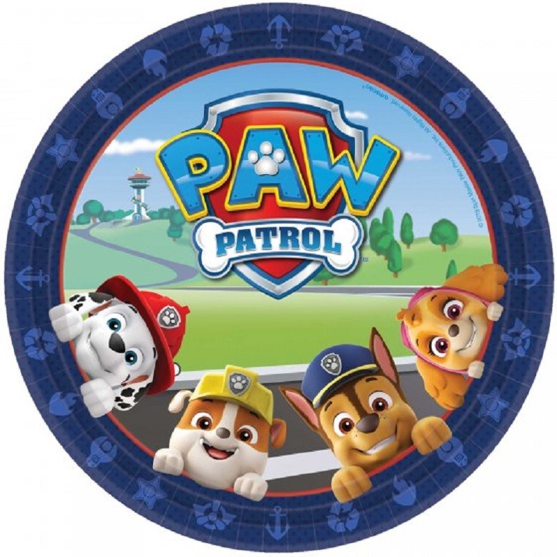 Paw Patrol round dinner party plates (8)