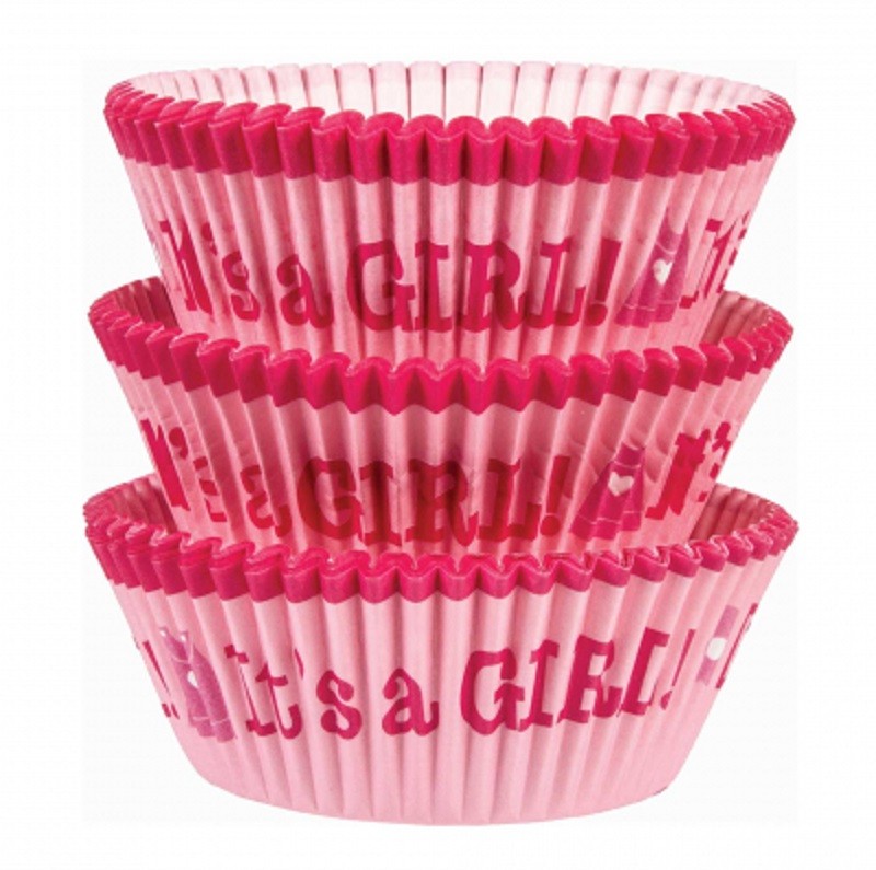 Its a girl baby shower cupcake papers