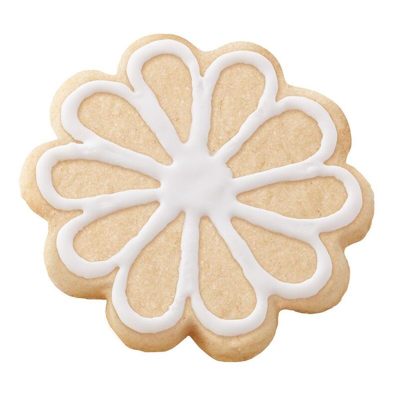 Example of finished cookie using Wilton White Cookie Icing