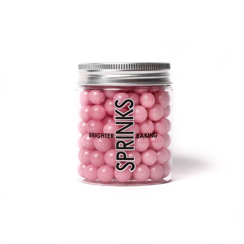 Pearl pink 8mm cachous sugar pearls by sprinks