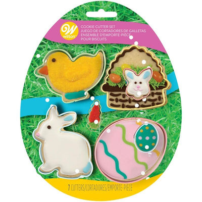 Easter set 7 cookie cutters with mini accent cutters
